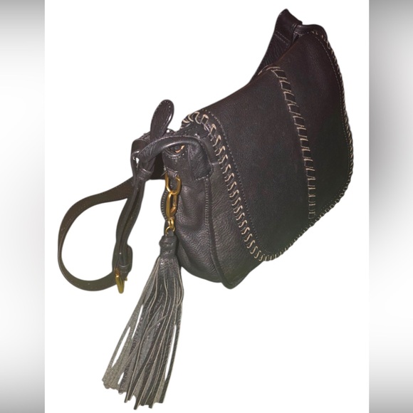 NEW HOBO BRIO CROSSBODY BAG BLACK LEATHER - Picture 2 of 16